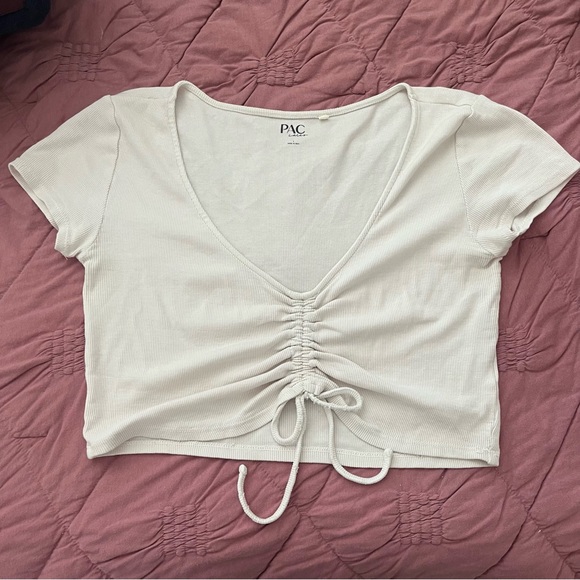 OFF WHITE/CREAM PACSUN CROP TOP - Picture 1 of 5